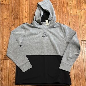 Aeropostale Gray and Black Color-Blocked Sweatshirt